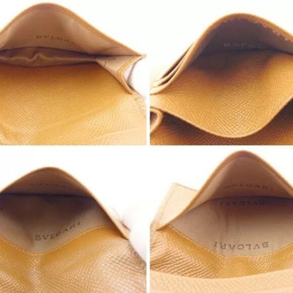 Bvlgari Card Case Logo Brown Woman Authentic Used - Picture 3 of 13